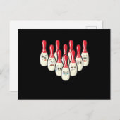 ボーリング泣き叫びかわいいボウリングをする人、 クリケットの投手スキートルズスポーツギフト ポストカード (正面/裏面)