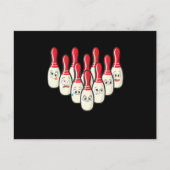 ボーリング泣き叫びかわいいボウリングをする人、 クリケットの投手スキートルズスポーツギフト ポストカード (正面)