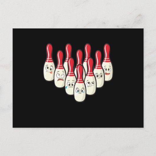 ボーリング泣き叫びかわいいボウリングをする人、 クリケットの投手スキートルズスポーツギフト ポストカード (正面)