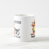 ボーリング猫: 態度 コーヒーマグカップ (中央)