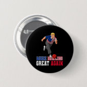 ボーリング素晴らし再び – おもしろい Trumpボーリングアクセサ 缶バッジ (正面&裏面)