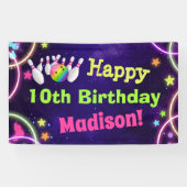 ボーリング誕生パーティハッピーバースデーバナー 横断幕 (横)