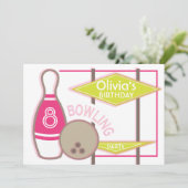 ボーリング誕生会の招待 招待状 (スタンド正面)