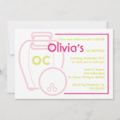 ボーリング誕生会の招待 招待状 (裏面)