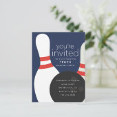 ボーリング誕生会 インビテーションポストカード (スタンド正面)