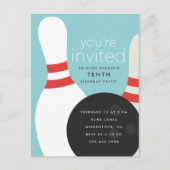 ボーリング誕生会 インビテーションポストカード (正面)