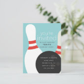 ボーリング誕生会 インビテーションポストカード (スタンド正面)