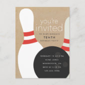 ボーリング誕生会 インビテーションポストカード (正面)