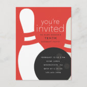 ボーリング誕生会 インビテーションポストカード (正面)