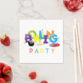 ボーリング誕生会 スタンダードカクテルナプキン (インサイチュ)