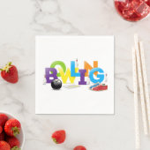 ボーリング誕生会 スタンダードカクテルナプキン (インサイチュ)