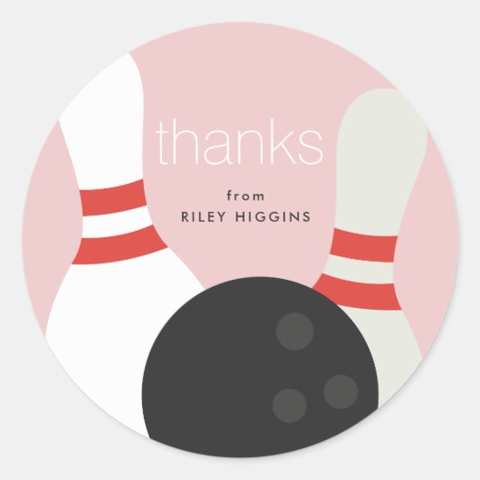 ボーリング誕生会 ラウンドシール (正面)