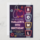 ボーリング誕生会 招待状 (正面)