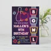 ボーリング誕生会 招待状 (スタンド正面)