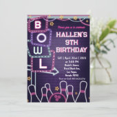 ボーリング誕生会 招待状 (スタンド正面)