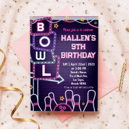 ボーリング誕生会 招待状