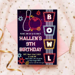 ボーリング誕生会 招待状