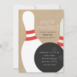 ボーリング誕生会 招待状