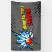 ボーリング誕生会 横断幕 (縦)