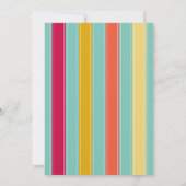 ボーリング誕生日の招待パーティーレトロ 招待状 (裏面)