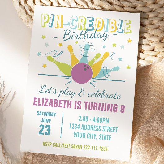 ボーリング誕生日の招待 招待状