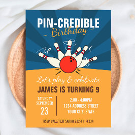 ボーリング誕生日の招待 招待状