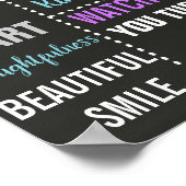 ボーリング誕生日の看板の女の子 ポスター (角)