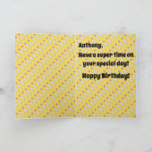 ボーリング誕生日カード カード (内部)