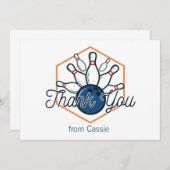 ボーリング誕生日サンキューカード サンキューカード (正面/裏面)