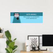 ボーリング誕生日パーティバナー ポスター (ホームオフィス)