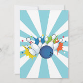 ボーリング誕生日パーティーへの招待、ボーイ 招待状 (裏面)