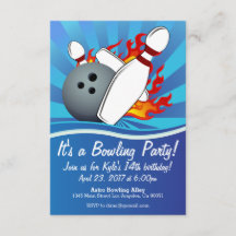 ボーリング誕生日パーティーへの招待