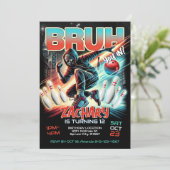 ボーリング誕生日パーティーへの招待 招待状 (スタンド正面)