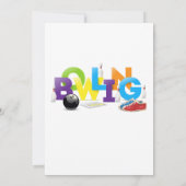 ボーリング誕生日パーティーへの招待 招待状 (裏面)