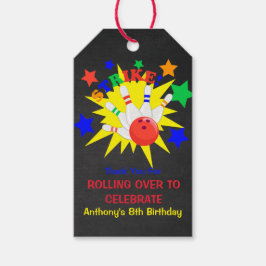 ボーリング誕生日パーティーサンキューギフトラベル ギフトタグ