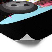 ボーリング誕生日パーティーボーリングパーティーハッピーバースダ ポスター (角)