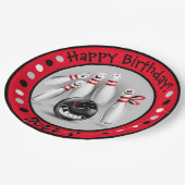 ボーリング誕生日パーティ紙プレート ペーパープレート (アングル)