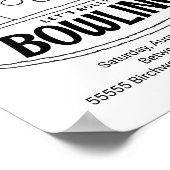 ボーリング誕生日ボーリングアートカラーリングアートアクティビティ ポスター (角)