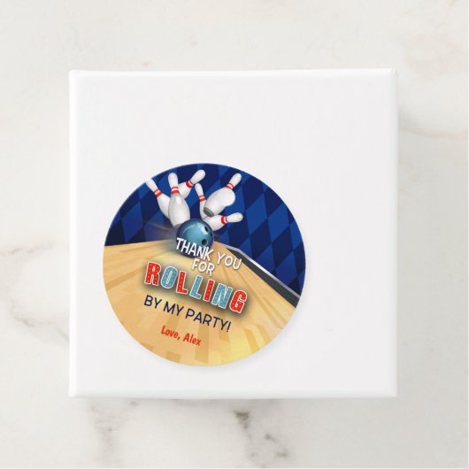 ボーリング誕生日ラウンドメッセージカード転が – 少年 – By フェイバータグ (インサイチュ)