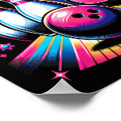 ボーリング誕生日ロールイン5パーティー5誕生日 ポスター (角)