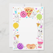 ボーリング誕生日招待状ボーリングピザパーティー 招待状 (裏面)