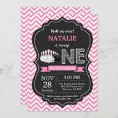 ボーリング誕生日招待状1日目の誕生日パーティー 招待状 (正面/裏面)