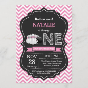 ボーリング誕生日招待状1日目の誕生日パーティー 招待状