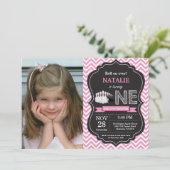 ボーリング誕生日招待状1st誕生日パーティー 招待状 (スタンド正面)