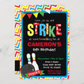 ボーリング誕生日招待状、ボーリングシャルボード 招待状 (正面/裏面)