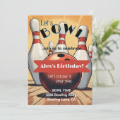 ボーリング誕生日招待状 – レッツボウル 招待状 (スタンド正面)