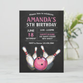 ボーリング誕生日招待状 招待状 (スタンド正面)