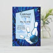 ボーリング誕生日招待状 招待状 (スタンド正面)