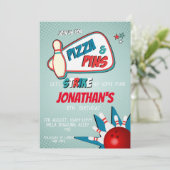 ボーリング誕生日招待状 招待状 (スタンド正面)