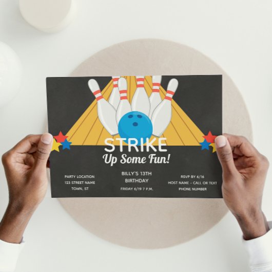 ボーリング誕生日招待状 招待状